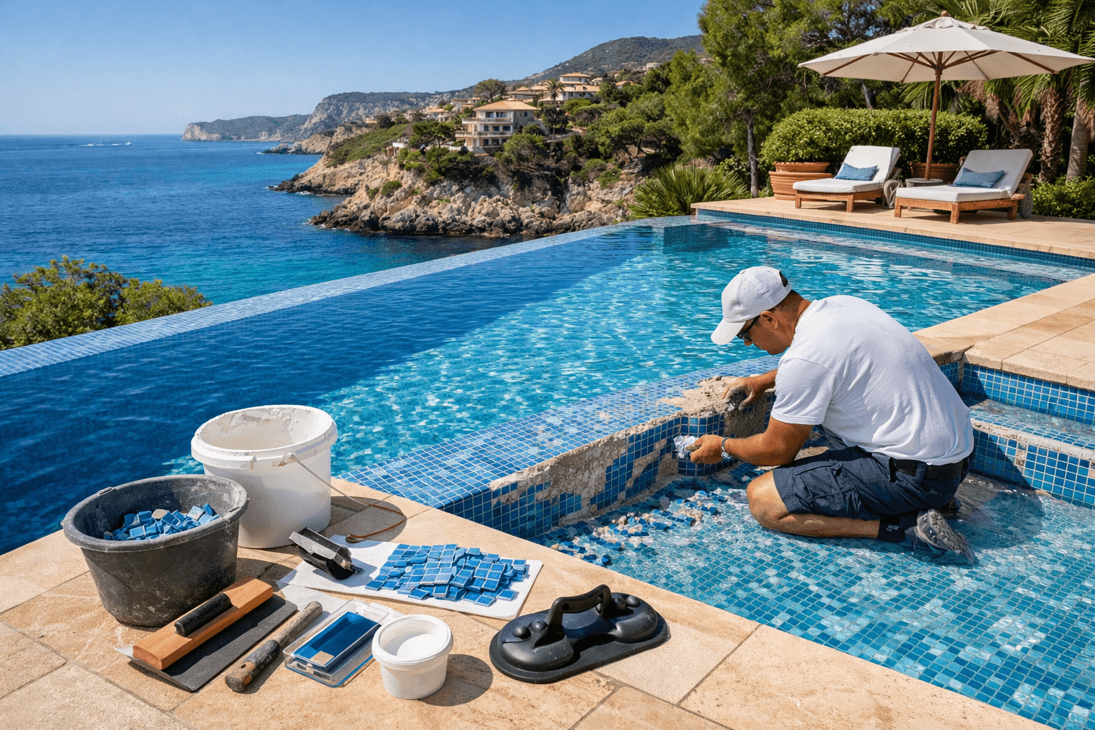 Pool Flies Pool Fliesen Reparatur auf Mallorca - HSM Exclusive - Home Service ...